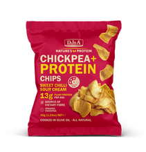 Load image into Gallery viewer, Chickpea + Protein Chips - Sweet Chilli Sour Cream 35g
