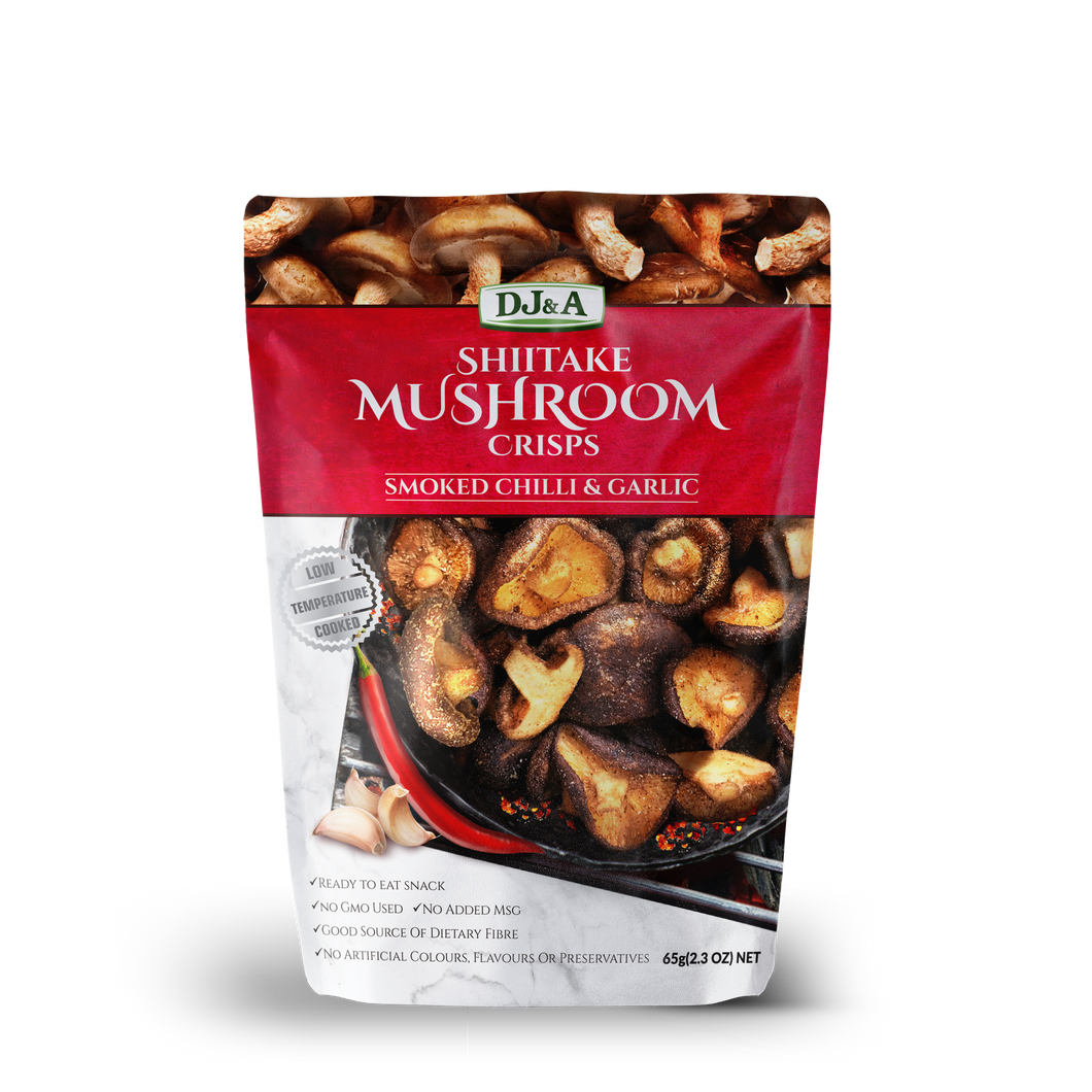 Shiitake Mushroom Crisps Smoked Chilli & Garlic 65g